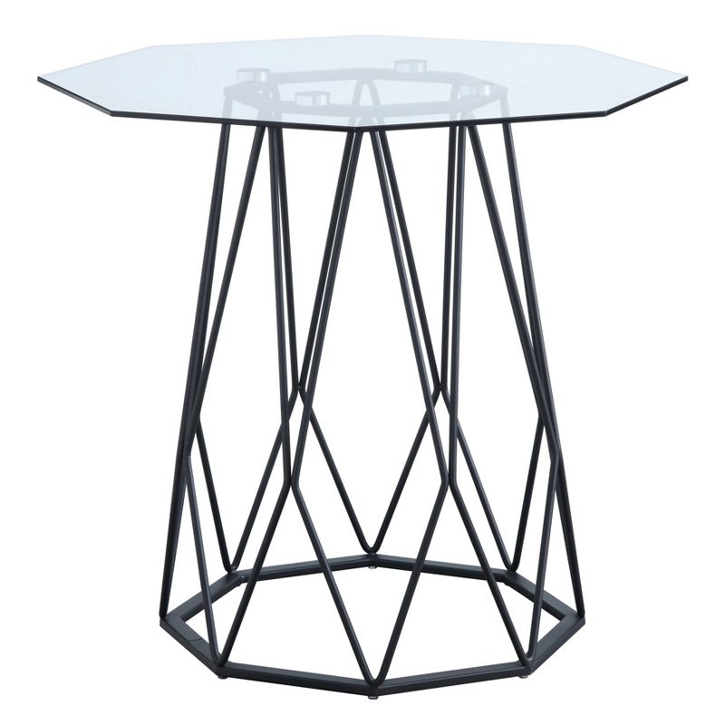 Hamela Glass Top End Table - miBasics, 1 of 5