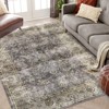 COZONY Washable Vintage Rug with Non-Slip Backing, Floral Distressed Low Pile Carpet for Living Room and Dining Room - 2 of 4