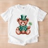 St. Patrick's Bear Clover - Women's Garment Dyed Graphic T-Shirt - 2 of 4