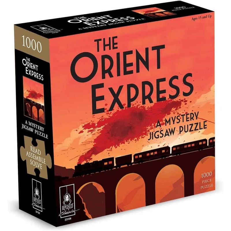 University Games The Orient Express 1000 Piece Mystery Jigsaw Puzzle, 1 of 2