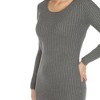 White Mark Women's Long Sleeve Rib Midi Sweater Dress - 4 of 4