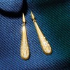 Ross-Simons 0.25 ct. t.w. Diamond Long Drop Earrings in 18kt Yellow Gold - 3 of 4