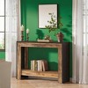 KTMBDW 41.3" Farmhouse Console Table, Behind Couch Sofa Table with Open Storage Shelves for Living Room, Hallway, Foyer, Easy Assembly, Black + Brown - 4 of 4