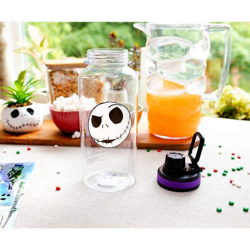 Silver Buffalo Disney Nightmare Before Christmas Jack Twist Spout Water Bottle and Sticker Set, 4 of 7