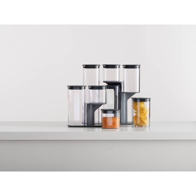 Gray 5-Piece BPA-Free Plastic Food Storage Container Set