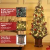 4.5ft Artificial Christmas Tree，Prelit Christmas Tree Design with 300 Warm White Lights, and Vintage Potted Base, Perfect for Home,Party Decoration - 3 of 4