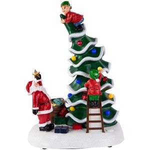 Northlight LED Lighted Animated and Musical Santa's Helpers Christmas Decoration - 12" - 1 of 4