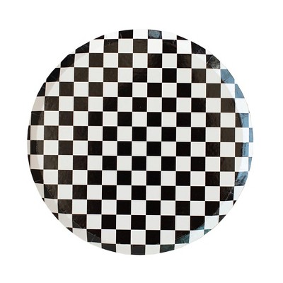 Jollity & Co. - Check It! The Classic Dinner Plates - Pack of 8 Paper Plates