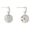 Slickblue 1 Ct. CZ Ball Dangle Earrings for Women, Rhodium Plated with Clear Cubic Zirconia Stones, Post Back - 2 of 3