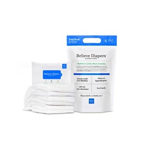 Believe Baby Premium Viscose Made from Bamboo Disposable Diapers (Select Size and Count) - 1 of 4