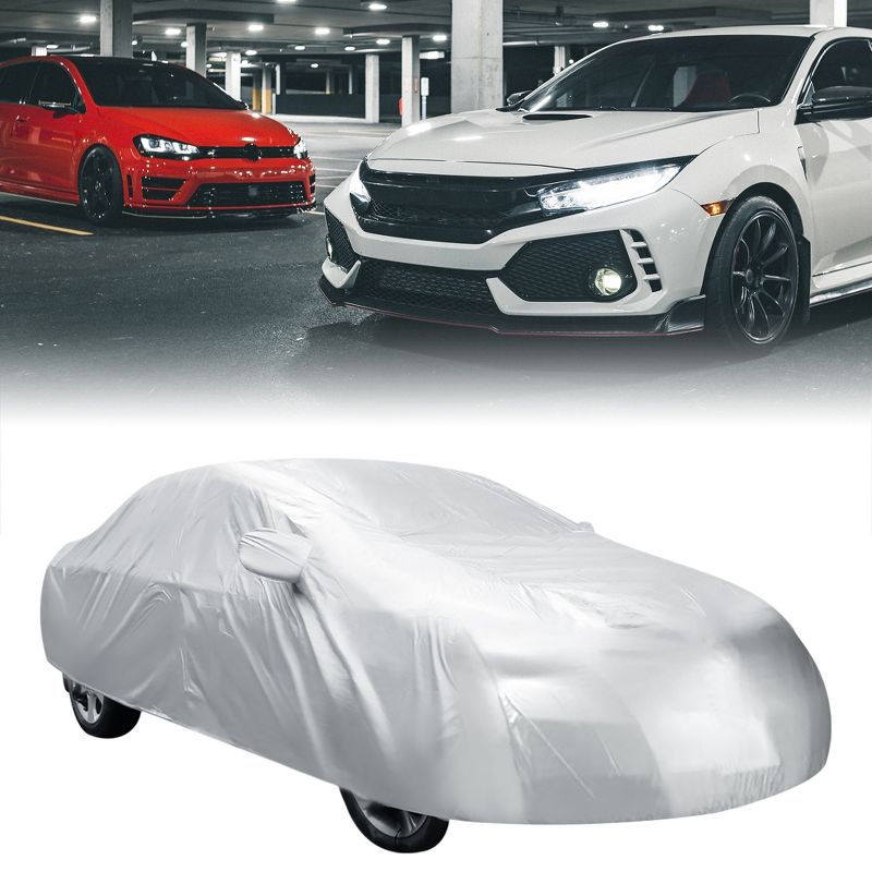 Unique Bargains Car Cover Waterproof Outdoor Sun Rain Resistant Protection for Toyota Corolla Silver Tone 1 Pc, 2 of 7