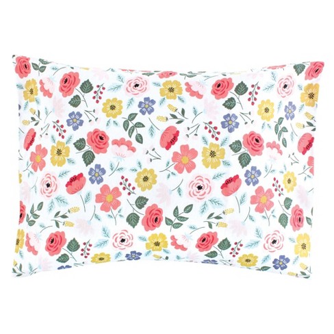 Hudson Baby Infant Girl Cotton Toddler Pillow Case, Modern Botanical, One Size - image 1 of 2