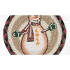Earth Rugs Farmhouse Holiday Round Large Coaster 7" – Snowman with Moon & Stars - 2 of 3