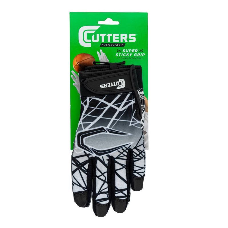 Cutters Game Day Receiver Adult Gloves Black - S, 1 of 8