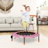 Costway 36'' Mini Toddler Trampoline W/LED Bluetooth Speaker Detachable Handle Kids Gifts Pink\Blue\Orange - 2 of 4