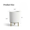 AZL1 Life Concept Planters Round Garden Planter with Holder, Contemporary Indoor Pot for Home, Garden, Office, or Patio, White, 14.8"*14.8"*20.3" - 3 of 4