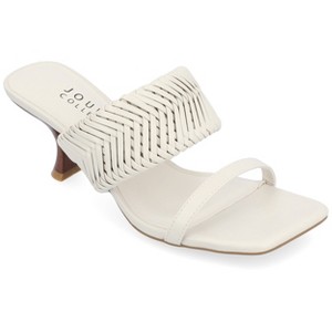 Journee Collection Womens Monyka Woven Slip On Pump - 1 of 4