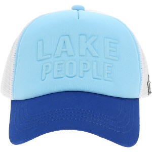 Pavilion Gift Company - Lake People - Adjustable Lake Blue Neoprene Mesh Hat - Hats - 1 of 4