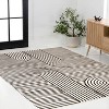 JONATHAN Y Anders High-Low MidCentury Modern Arch Stripe Two-Tone Indoor/Outdoor Area Rug - 4 of 4
