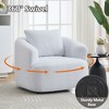 KWPZQEB 360° Swivel Armchair, Round Accent Chairs with Pillow, Modern Lounge Chair, High-Resilience Sponge Chair for Living Room, Bedroom, No Assembly - 2 of 4