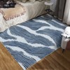 Area Rug Geometric Stripes Rug Modern Washable Living Room Rug Low Pile Non-Slip Throw Rugs for Bedroom Office - 3 of 4