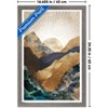Trends International Reinders: Abstract - Autumn Mountains Framed Wall Poster Prints Barnwood Framed Version 14.725" x 22.375" - 3 of 4