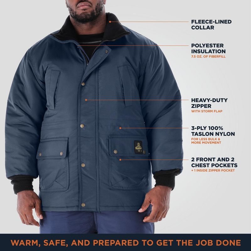 RefrigiWear Men's ChillBreaker Lightweight Insulated Parka Jacket Workwear Coat, 3 of 8