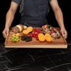 GustoWave 2 Pack Large Acacia Cutting Board, Solid Wood Butcher Block with Side Handles for Kitchen (M+L) - 3 of 4