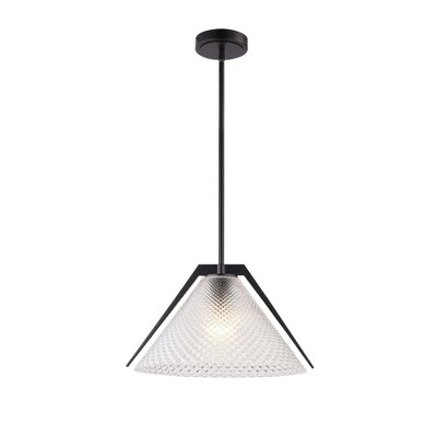 Artcraft Lighting Baltic 1 - Light Pendant in  Black/Brushed Brass