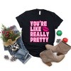 Simply Sage Market You're Like Really Pretty Lips Short Sleeve Tee - XL - Black - 3 of 4