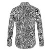 Lars Amadeus Men's Animal Print Button Down Long Sleeve Vintage Shirt - 3 of 4