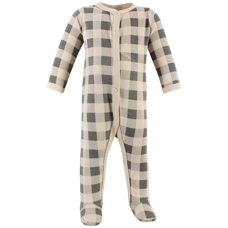 Hudson Baby Cotton Sleep and Play, Bodysuit and Bandana Bib Set, Snuggle Bear, 4 of 5