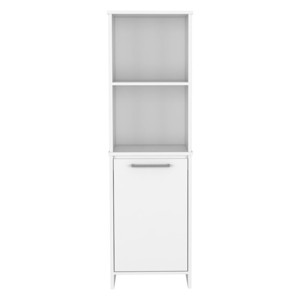 GlasFlength Kitchen Storage Kitchen Pantry Cabinet Tall Cabinet Freestanding Storage Cupboard for Dining Room, White, 15.74"*17.71"*59.29" - 1 of 4