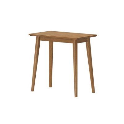 Mid Century Modern Rectangular Pine Wood Side Table