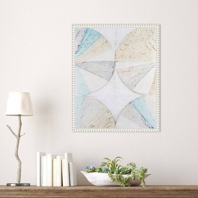 Vanna Lam Abstract Geometric Canvas Art in White Frame