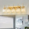 LLHZSY Modern Wall Light Sconce Dimmable Rectangular Wall Light Bathroom Crystal Vanity Light - Gold/Black - 1/2/3/4/5 Light - 2 of 4