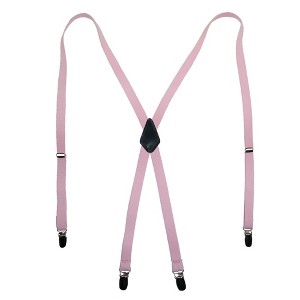 CTM Women's Elastic Clip-End 1/2 Inch Skinny Urban Suspenders - 1 of 4
