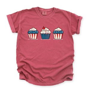 Simply Sage Market Patriotic Cupcakes Garment Dyed Tee - 1 of 4