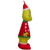 Gemmy 4 ft Airblown® Blowup Inflatable Grinch with Merry Grinchmas Sweater & Built-In LED Lights Outdoor Decoration - Red - 2 of 3