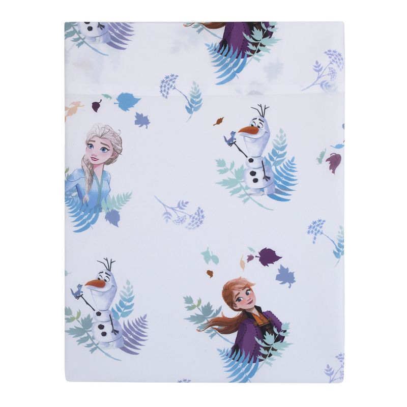 Disney Frozen 2 Nature is Magical Purple, Blue and White 4 Piece Toddler Bed Set, 4 of 7