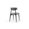 WhizMax Modern Dining Chairs Set of 2, Curved Backrest Round Upholstered and Metal Frame, Grey - 4 of 4