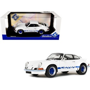 1973 Porsche 911 RSR Carrera White with Blue Stripes 1/18 Diecast