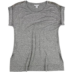 bar III Womens High-Low Embellished T-Shirt - 1 of 2