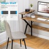 Greenforest Home Office Desk with Monitor Shelf, Computer/Gaming Desk, Walnut, 47in - 3 of 4