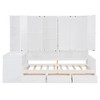 TIRAMISUBEST Twin/Full Size Wooden Daybed with Drawers, All-in-One Cabinet, Desk and Shelves, Storage Bed Frame - 4 of 4