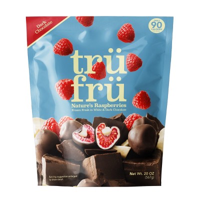 Tru Fru White and Dark Chocolate Frozen Raspberries - 20oz