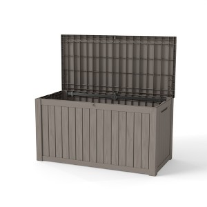 Decksplore 190 Gallon Resin Deck Box, Waterproof Ourdoor Storage Container for Pool Accessories, Patio Garden Tools - 1 of 4