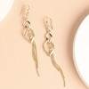 SOHI Women's Silver Sleek Drop Earrings - 2 of 3