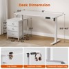 WOWLIVE 47-55'' Electric Standing Desk with 3 Drawers, Height Adjustable Gaming Desk with Cup Holder, Storage Computer Desk for Home Office - 3 of 4