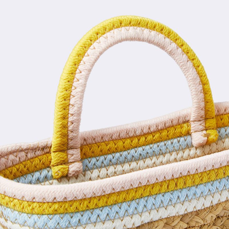 Wall Hanging Natural Woven Basket with Coiled Rope Handle - Pink - Cloud Island&#8482;, 4 of 7